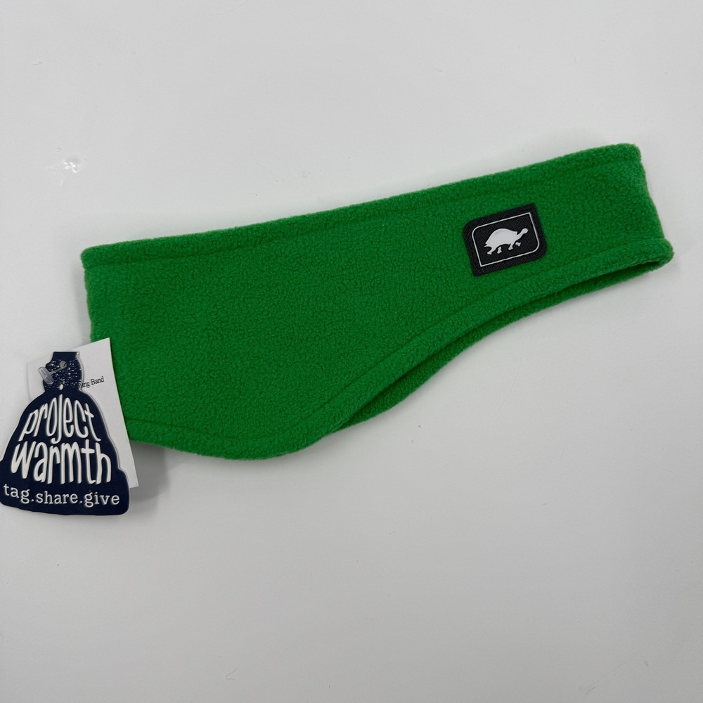 Turtle Fur Chelonia 150 Bang Band Fleece‎ Headband Green Lucky 117836 NWT